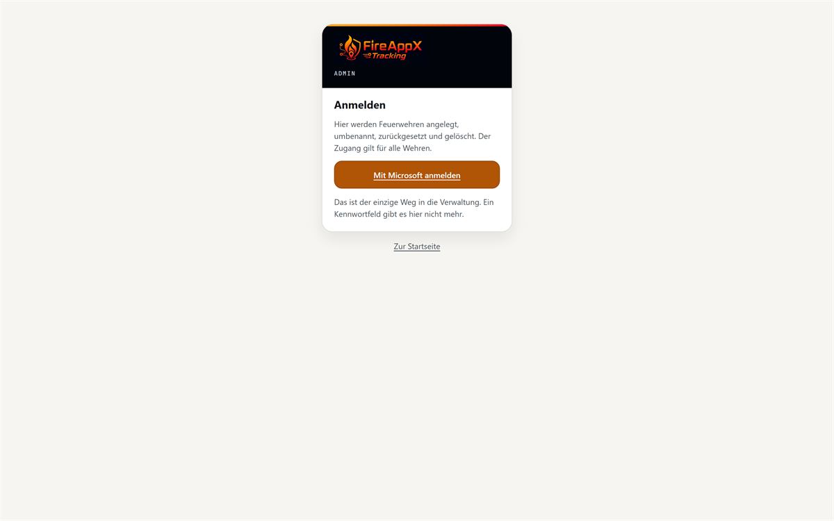Older photo of the admin access with fields for e-mail and password